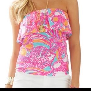 Lilly Pulitzer strapless top